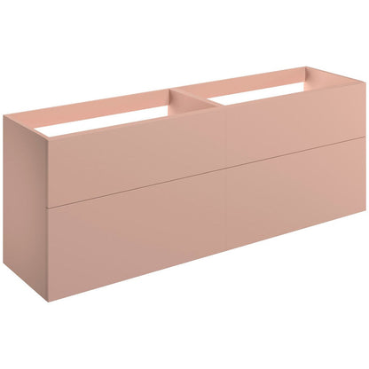 Glen 1180mm Wall Hung 4 Drawer Basin Unit (No Top) - Matt Antique Rose