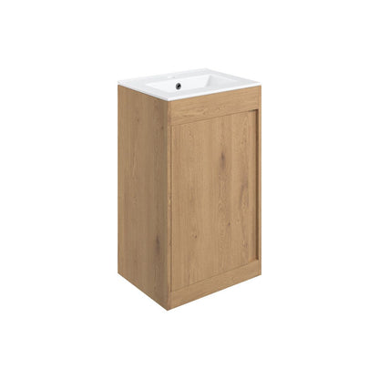 Delmar 510 mm Unité au sol avec lavabo - Chêne de Séville