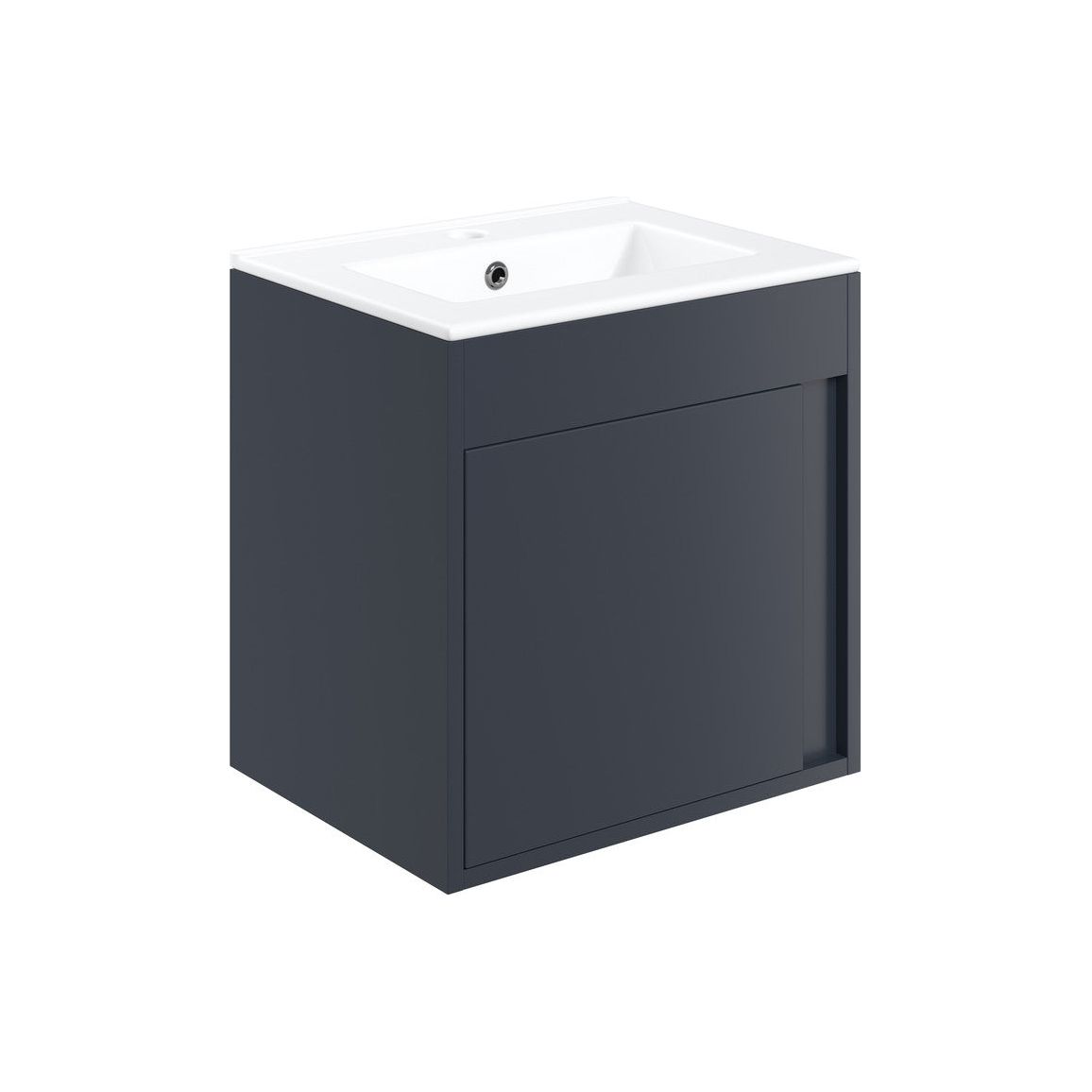 Delmar 510mm Wall Hung Unit Inc. Lavabo - Azul índigo mate