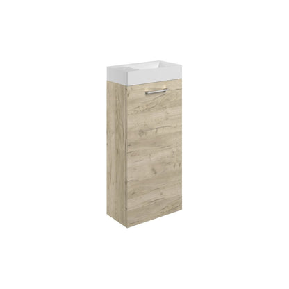 Mueble para lavabo y lavabo Bateba de 410 mm con 1 puerta y suelo - Roble