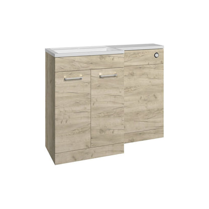 Grove 1100mm Furniture & BTW WC Pack - Oak (LH)