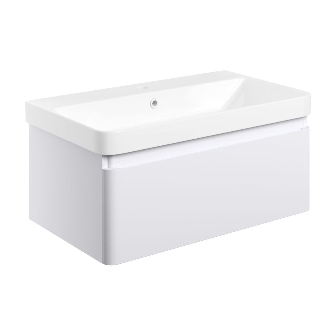 Prisca 805mm Wall Hung 1 Drawer Basin Unit & Basin