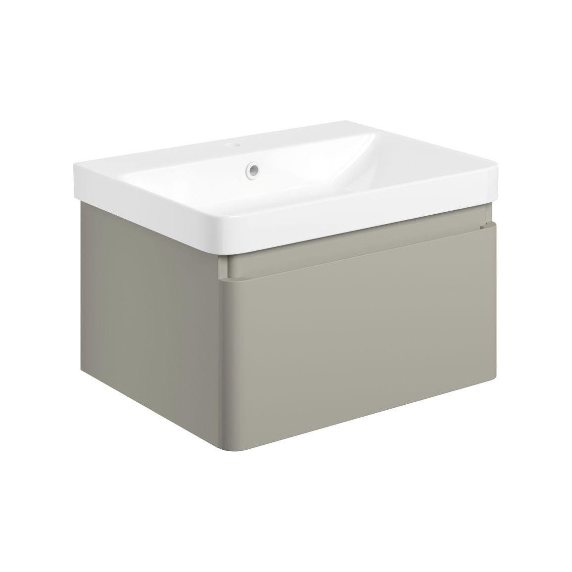 Prisca 600mm Basin Unit & Close Coupled WC Pack - Matt Latte w/Brushed Brass Finishes