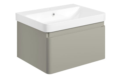 Prisca 605mm Wall Hung 1 Drawer Basin Unit & Basin