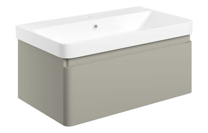 Prisca 805mm Wall Hung 1 Drawer Basin Unit & Basin