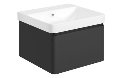 Prisca 500mm Wall Hung 1 Drawer Basin Unit & Basin