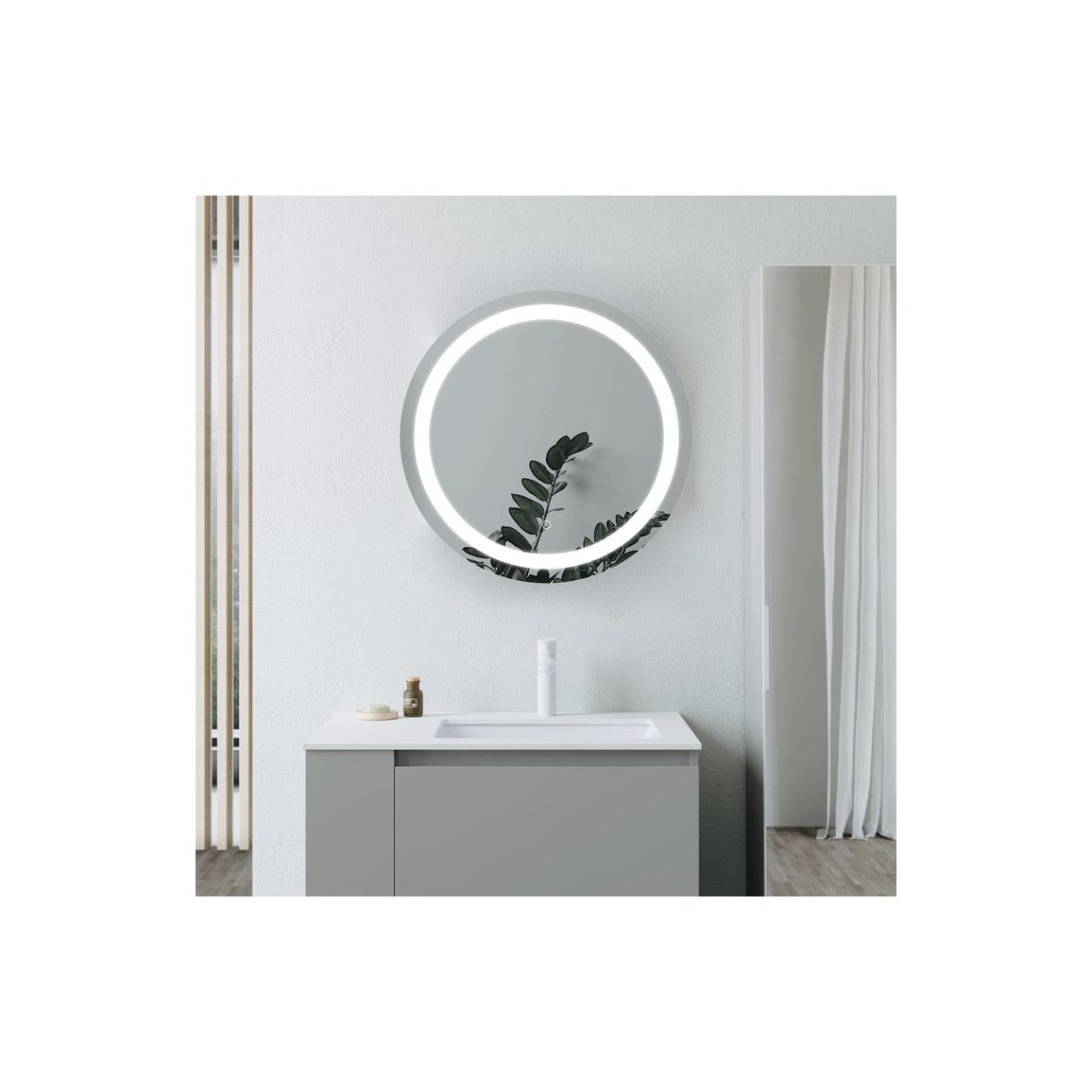 Nile 600mm Round Front-Lit LED Mirror