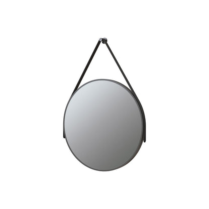 Tubo 600mm Round Mirror - Matt Black