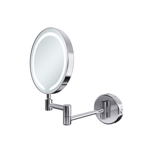 Miroir cosmétique rond à LED Ruwana - Chrome 