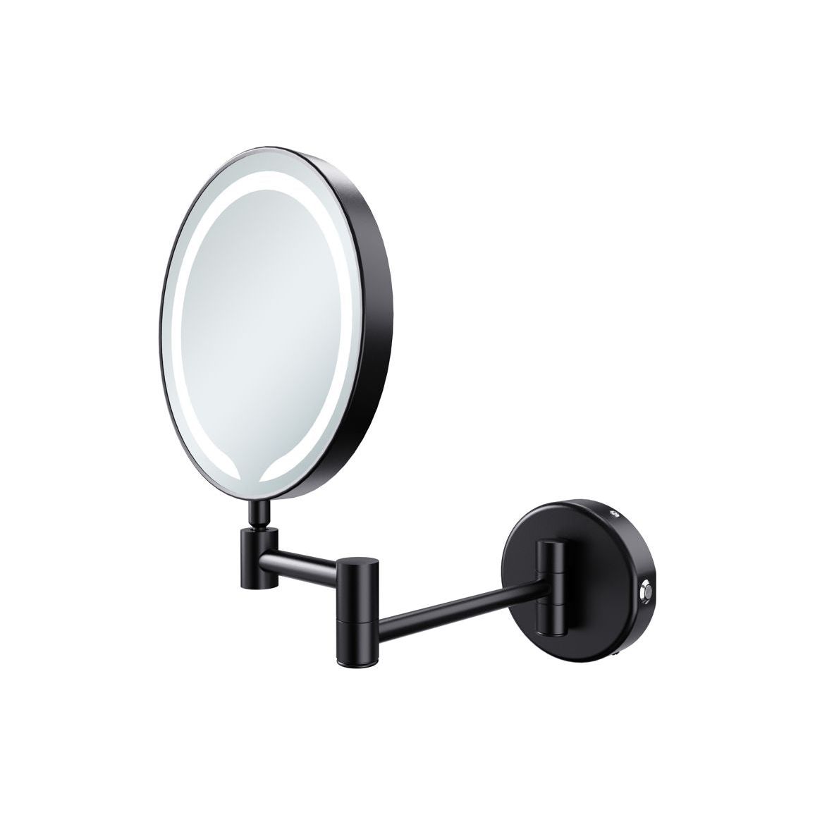 Espejo cosmético LED redondo Ruwana - Negro 