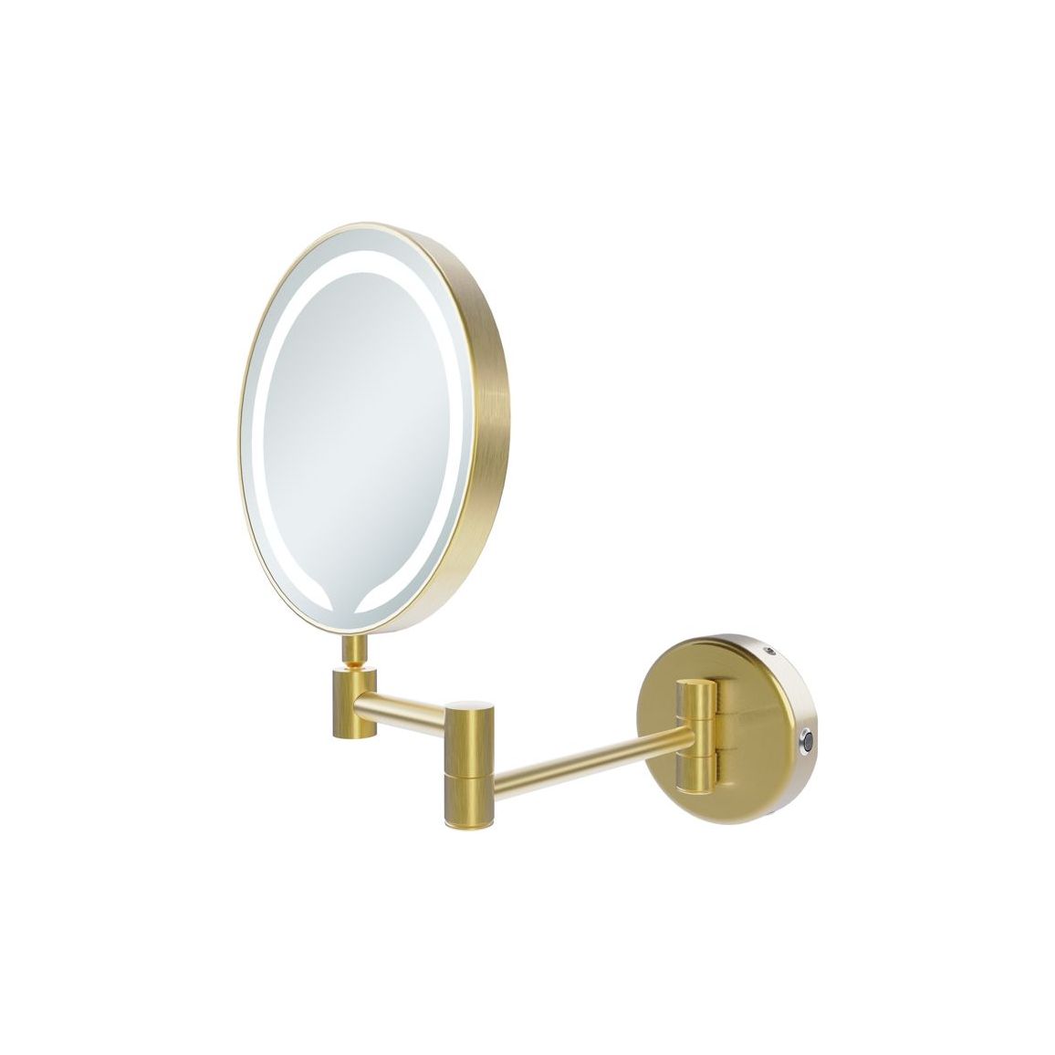 Ruwana Round LED Cosmetic Mirror - Brushed Brass