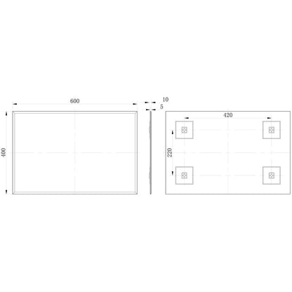 Sibut 400x600mm Rectangle Mirror