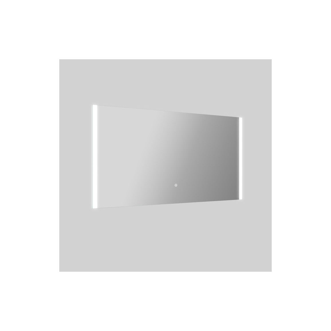 Espejo LED rectangular con iluminación frontal Erie de 1200 x 600 mm