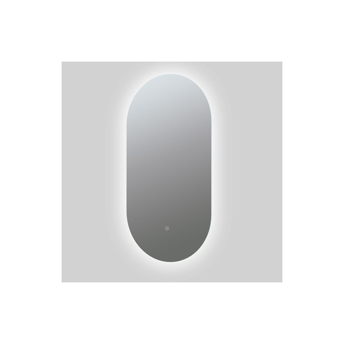 Miroir LED rétro-éclairé oblong Orinaco 400 mm 