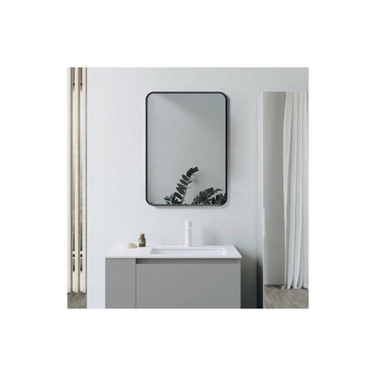 Sangha 600x800mm Rectangle Mirror - Matt Black