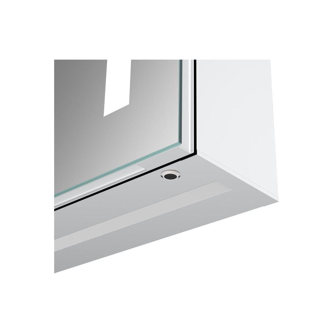 Volga 600mm 2 Door Front-Lit LED Mirror Cabinet