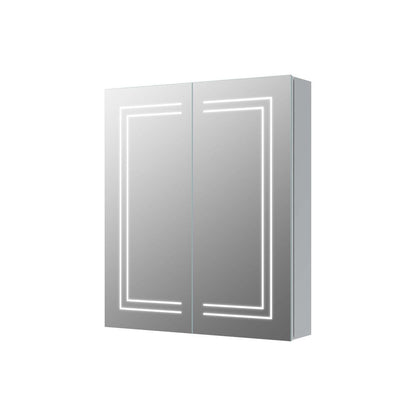 Sirakoro 600mm 2 Door Front-Lit LED Mirror Cabinet