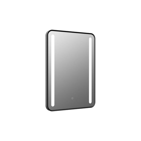 Osun 500x700mm Rounded Front-Lit LED Mirror - Black