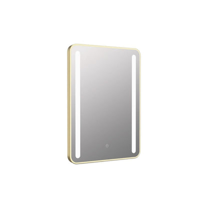 Osun 500x700mm Rounded Front-Lit LED Mirror - Brushed Brass