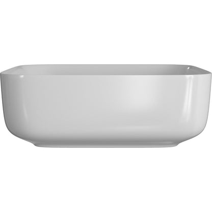 Nanka 400mm Ceramic Square Washbowl & Waste - Matt White