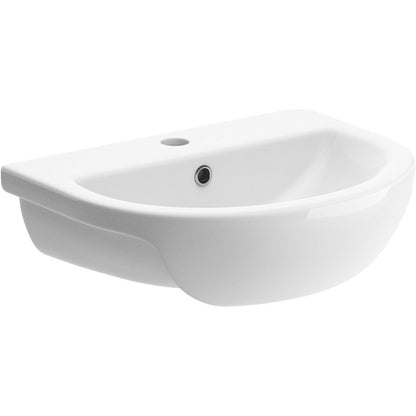 Opobo 500x390mm 1TH Semi Recessed Basin