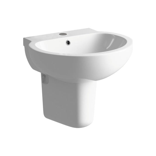 Harley 535x490mm 1TH Basin & Semi Pedestal