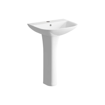 Awka 560x450mm 1TH Basin & Full Pedestal (Boxed)