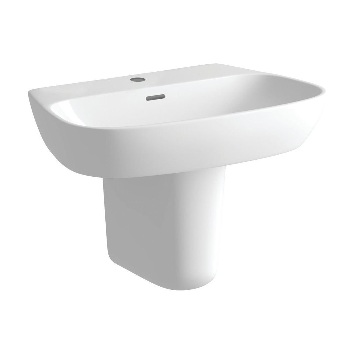 Henshaw 600x400mm 1TH Basin & Semi Pedestal