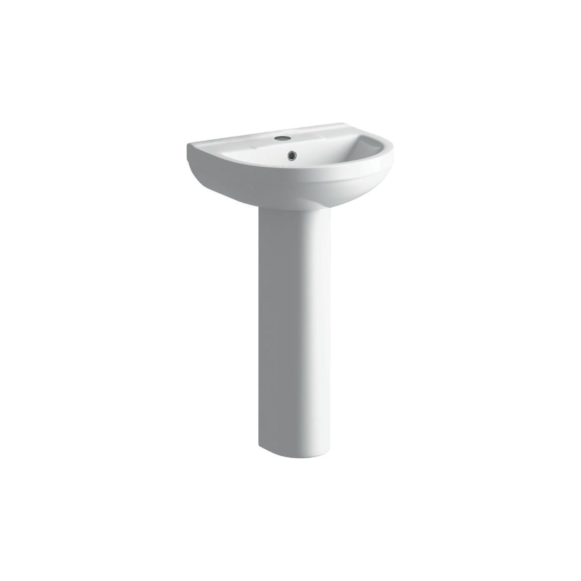 Floyer 500x390mm 1TH Basin & Full Pedestal