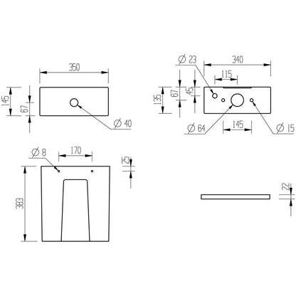 Abba Rimless Short Projection Close Coupled Fully Shrouded WC & Soft Close Seat