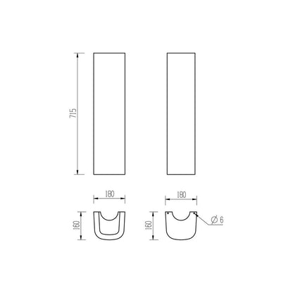 Banham 555x430mm 1TH Basin & Full Pedestal