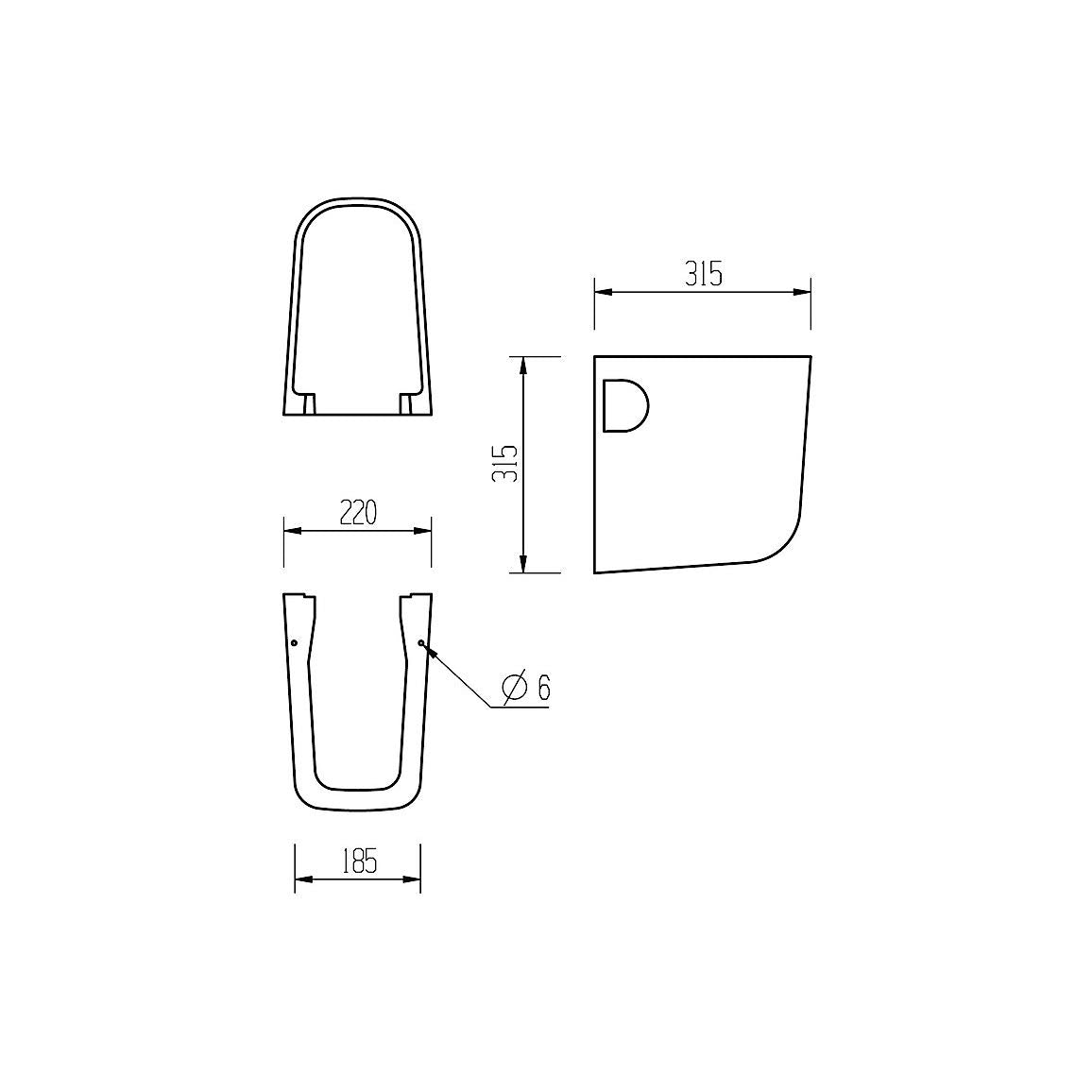 Finima 600x400mm 1TH Lavabo y Semi Pedestal