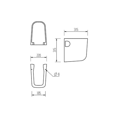 Finima 600x400mm 1TH Lavabo y Semi Pedestal