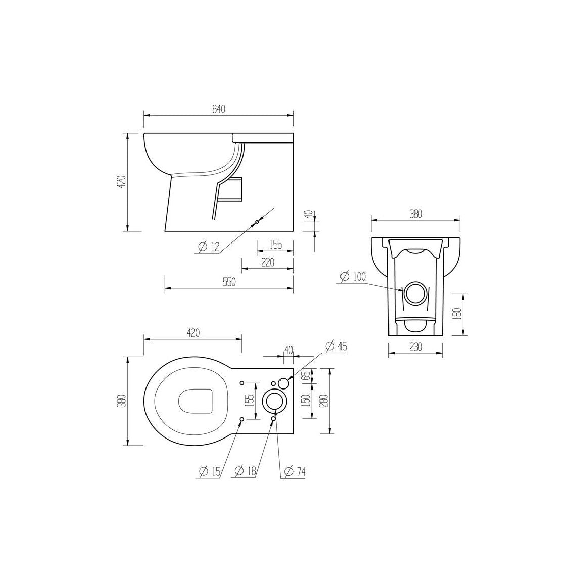 Harley Close Coupled WC & Soft Close Seat