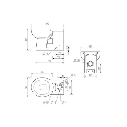 Harley Close Coupled WC & Soft Close Seat