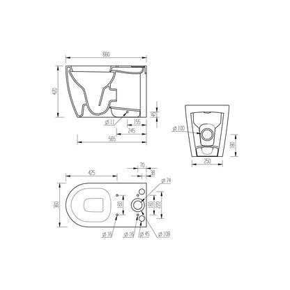 Alor Close Coupled Fully Shrouded WC & Soft Close Seat