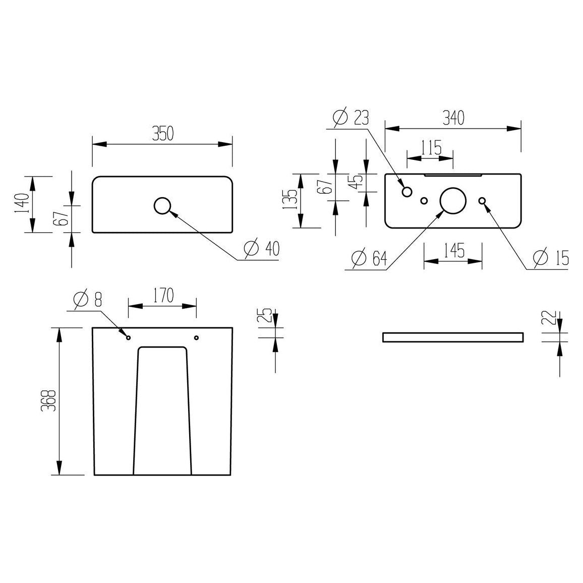 Henshaw Rimless Close Coupled Open Back Short Projection WC & Soft Close Seat