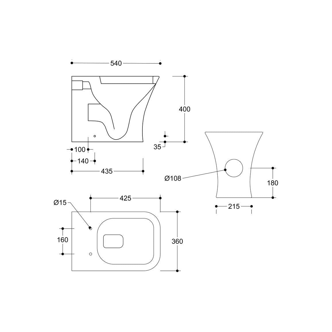 Awka Back To Wall WC & Slim Soft Close Seat