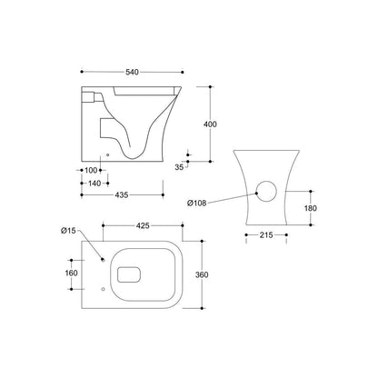 Awka Back To Wall WC & Slim Soft Close Seat