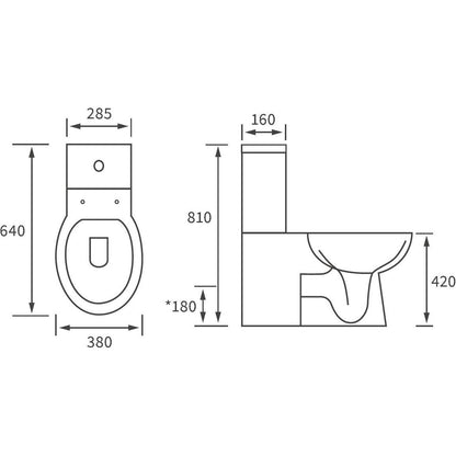 Harley Close Coupled WC & Soft Close Seat