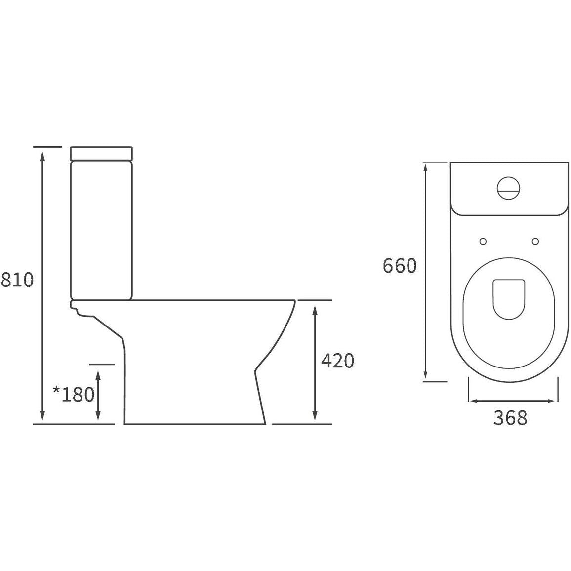 Banham Close Coupled Open Back WC & Soft Close Seat