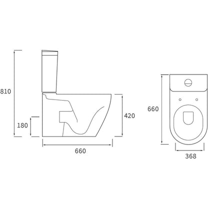 Banham Close Coupled Fully Shrouded WC & Soft Close Seat