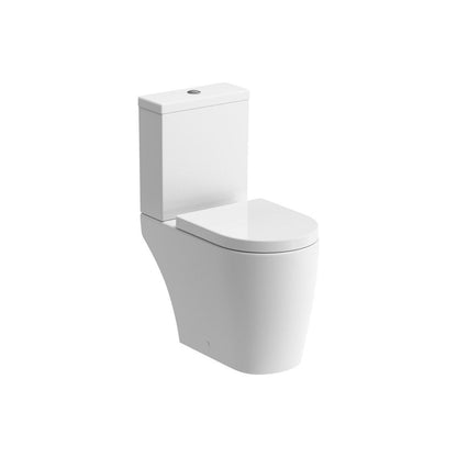 Alor Rimless Close Coupled Open Back WC & Soft Close Seat