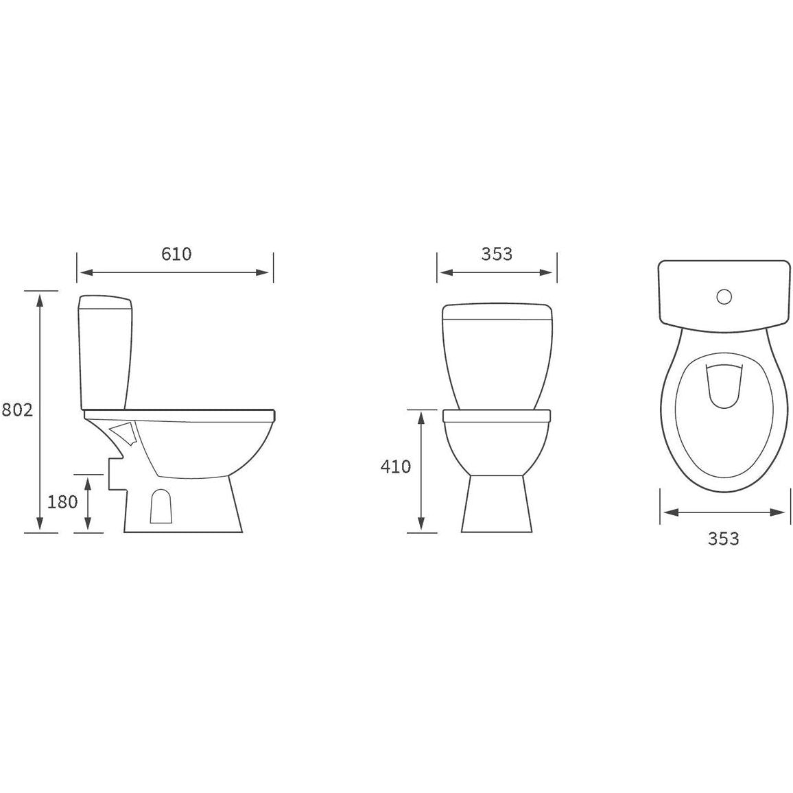 WC dos au mur Opobo et siège à fermeture douce