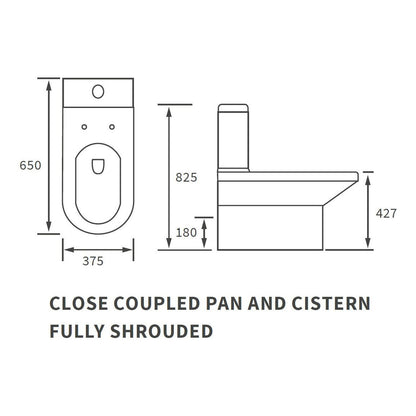 Floyer Close Coupled Fully Shrouded WC & Soft Close Seat