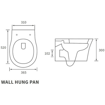 Abana Rimless Wall Hung WC & Soft Close Seat