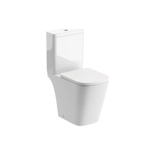 Henshaw WC à projection courte sans rebord couplé à dossier ouvert et siège à fermeture douce
