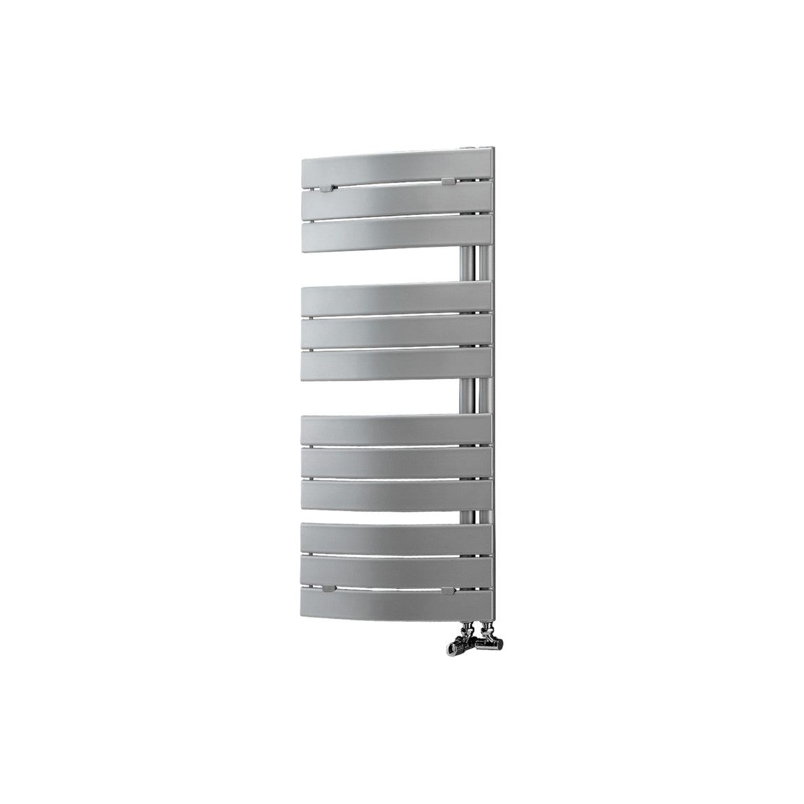 Quadrata Curved Panel Ladder Radiator (550x1080x49mm) - Chrome Radiator