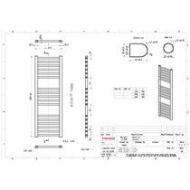 Briar Straight 30mm Ladder Radiator (600x1200x30mm) - Matt Black Radia ...