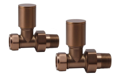 Patterned Brushed Bronze Radiator Valves